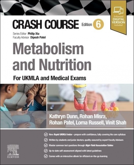 Crash Course Metabolism and Nutrition: For the MLA and Medical Exams, 6th Edition